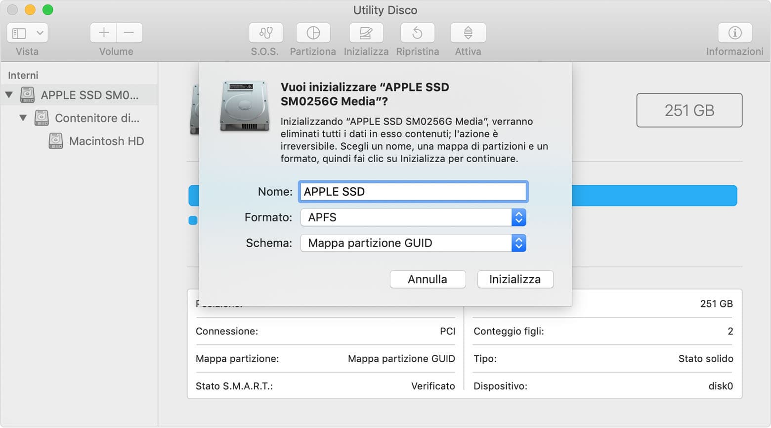 mac schermo nero avvio ripristino